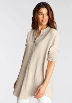 O'Neill Midi-jurk "Endless Summer Shirt" 27 O'Neill Midi-jurk "Endless Summer Shirt" -TrendyTijd Verkoop masai blouse met korte mouwen gianelle contrastkleurig biezenborduursel en iets afgeronde zoom beige 1