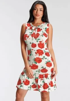 Tommy Hilfiger Curve Midi-jurk CRV REG STRIPE MIDI O-NK DRS SS (set, Met Bindstrik) -TrendyTijd Verkoop melrose jerseyjurk 35