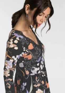 Melrose Maxi-jurk Met Kanten Rand - Nieuwe Collectie -TrendyTijd Verkoop melrose maxi jurk met kanten rand nieuwe collectie zwart 3