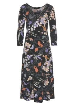 Melrose Maxi-jurk Met Kanten Rand - Nieuwe Collectie -TrendyTijd Verkoop melrose maxi jurk met kanten rand nieuwe collectie zwart 5