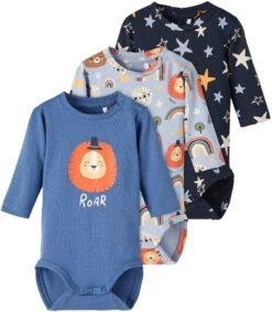 Klitzeklein Jurk, Broek & Hoofddoek Babyset Gemaakt Van Biologisch Katoen (voordeelset, 3-delig, Babymeisje) -TrendyTijd Verkoop name it body met lange mouwen nbmbasio 3p ls body set 3 delig