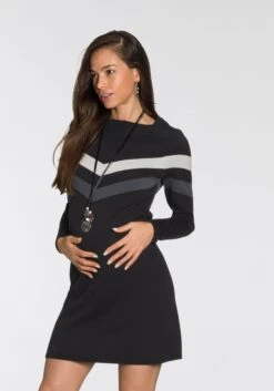 Aniston SELECTED Maxi-jurk Met Brede Bandjes Voor Het Aanrimpelen 30 Aniston SELECTED Maxi-jurk Met Brede Bandjes Voor Het Aanrimpelen -TrendyTijd Verkoop neun monate tricotjurk met zigzagpatroon zwart 1