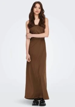 Only Maxi-jurk ONLMAY S/L HALTERNECK DRESS JRS -TrendyTijd Verkoop only bandeaujurk onlmay bandeu maxi dress bruin 2