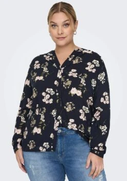 Aniston SELECTED Gedessineerde Jurk -TrendyTijd Verkoop only carmakoma gedessineerde blouse caranita ls shirt aop blauw