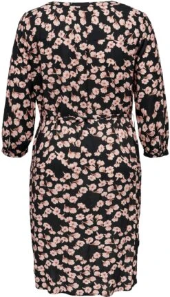 ONLY CARMAKOMA Gedessineerde Jurk CARANITA DENIZIA 3/4 SHIRT BLK DRS AOP -TrendyTijd Verkoop only carmakoma gedessineerde jurk caranita denizia 3 4 shirt blk drs aop zwart 1