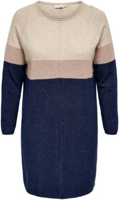 Heine Zomerjurk Tricot Jurk -TrendyTijd Verkoop only carmakoma tricotjurk carlaura in colourblocking look