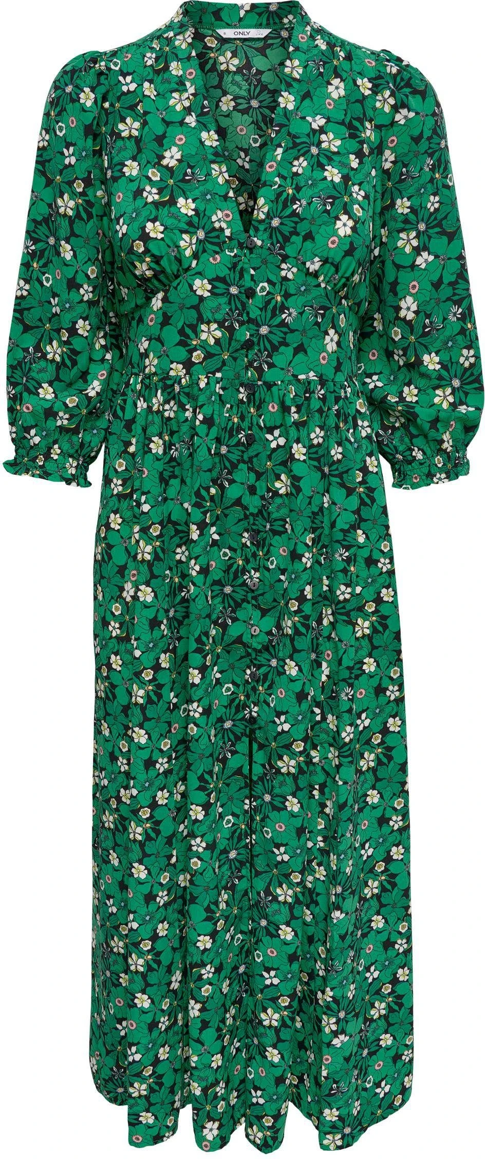 Only Gedessineerde Jurk ONLCARLOTTA LIFE 3/4 MIDI DRESS 3 Only Gedessineerde Jurk ONLCARLOTTA LIFE 3/4 MIDI DRESS