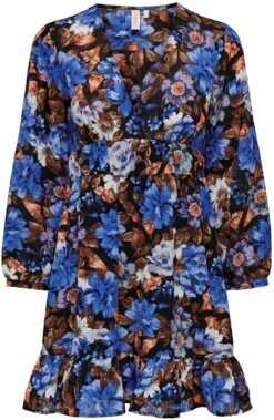 Heine Zomerjurk Geborduurde Jurk -TrendyTijd Verkoop only gedessineerde jurk onlellie ls v neck dress wvn blauw 1