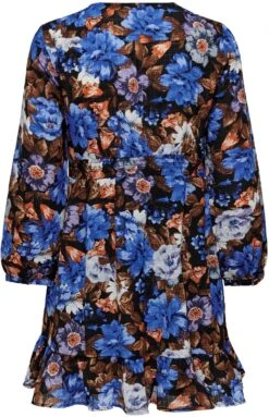 Only Gedessineerde Jurk ONLELLIE LS V-NECK DRESS WVN 17 Only Gedessineerde Jurk ONLELLIE LS V-NECK DRESS WVN -TrendyTijd Verkoop only gedessineerde jurk onlellie ls v neck dress wvn blauw 4