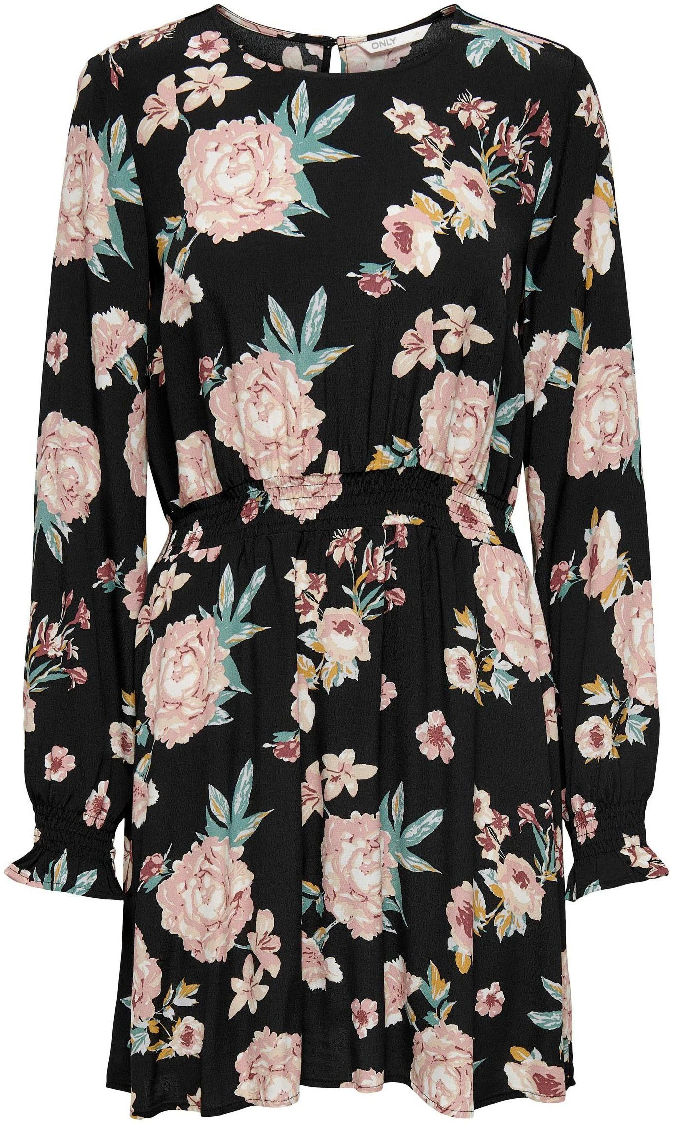 Only Gedessineerde Jurk ONLMARY L/S SMOCK DRESS 3 Only Gedessineerde Jurk ONLMARY L/S SMOCK DRESS