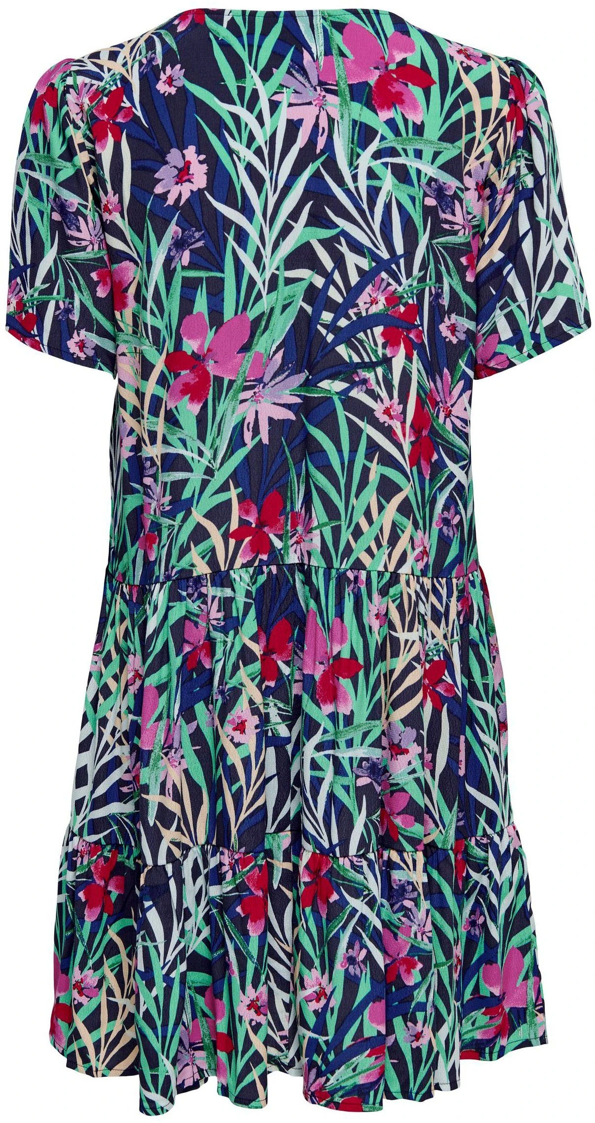 Only Gedessineerde Jurk ONLNILA S/S V-NECK DRESS Met Volant 4 Only Gedessineerde Jurk ONLNILA S/S V-NECK DRESS Met Volant - Afbeelding 2