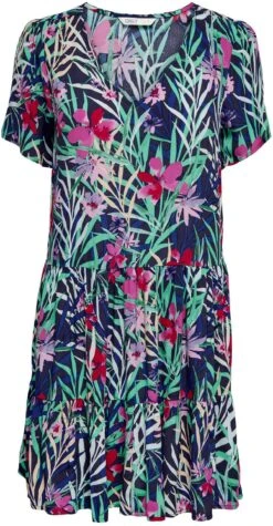 Bugatti Jurk Met Overhemdkraag Met Een 3/4-mouw -TrendyTijd Verkoop only gedessineerde jurk onlnila s s v neck dress met volant blauw