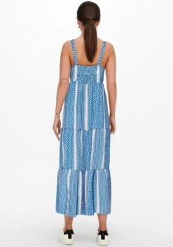Only Jurk In Overgooiermodel ONLELLA ATHENA STRAP CALF DRESS -TrendyTijd Verkoop only jurk in overgooiermodel onlella athena strap calf dress blauw 2