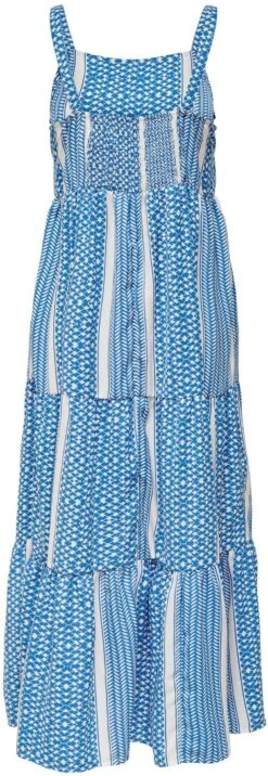 Only Jurk In Overgooiermodel ONLELLA ATHENA STRAP CALF DRESS -TrendyTijd Verkoop only jurk in overgooiermodel onlella athena strap calf dress blauw 4