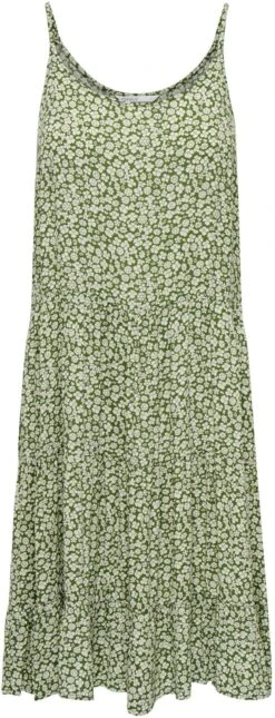 Only Jurk Met Spaghettibandjes ONLMAJ LIFE S/L AOP SHORT DRESS WVN NOOS