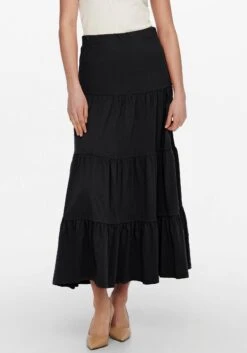 Laura Scott Midi-jurk Met Smoking -TrendyTijd Verkoop only maxirok onlmay maxi skirt zwart