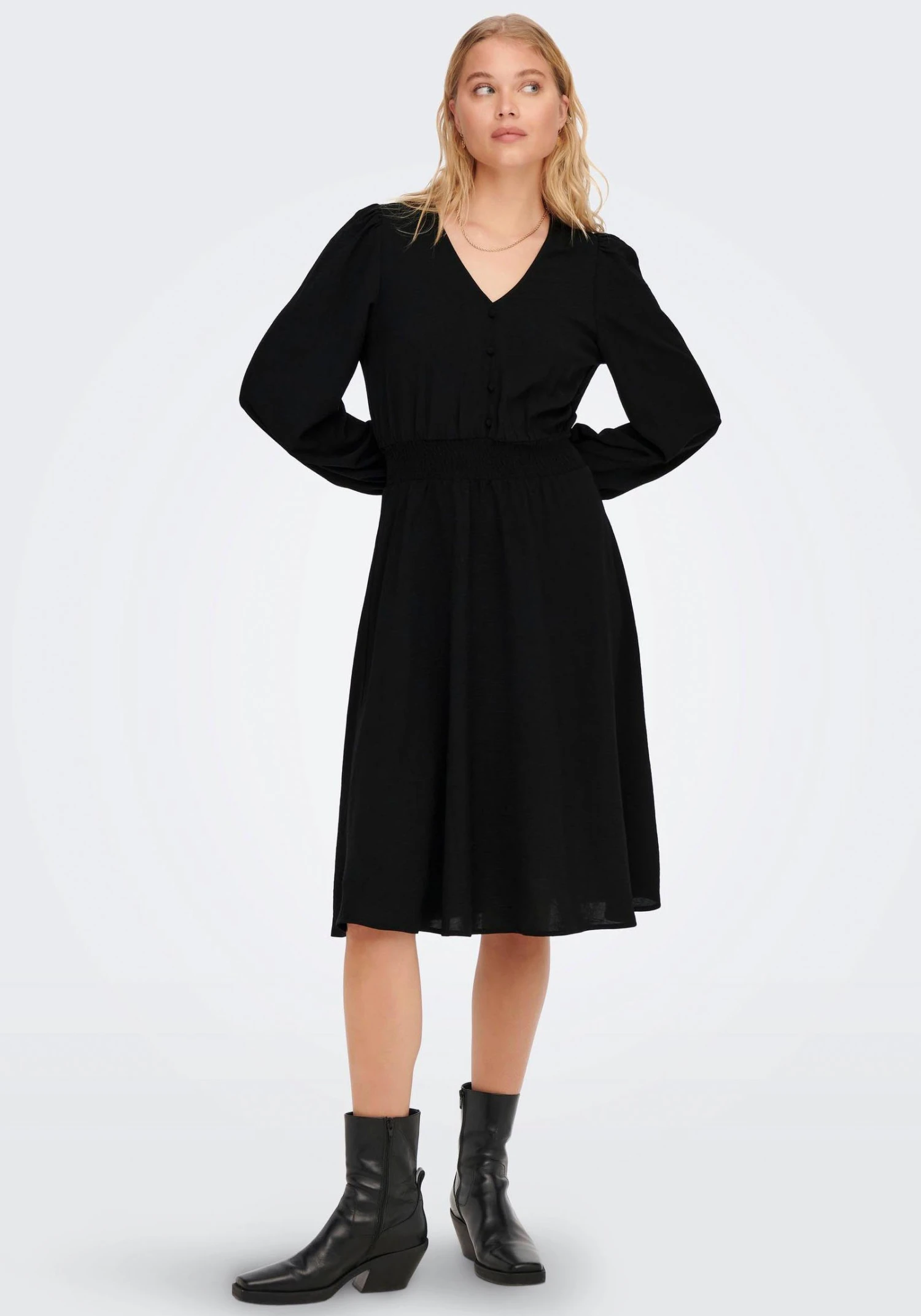Only Mini-jurk ONLMETTE LS V-NECK SMOCK DRESS 6 Only Mini-jurk ONLMETTE LS V-NECK SMOCK DRESS - Afbeelding 4