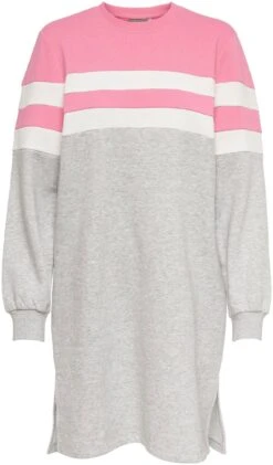 ONLY CARMAKOMA Gedessineerde Jurk CARANITA DENIZIA 3/4 SHIRT BLK DRS AOP -TrendyTijd Verkoop only sweatjurk onlcelina l s o neck dress cs swt roze