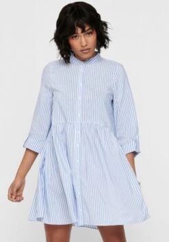 CREATION L PREMIUM Kokerjurk Linnen Jurk Met Overhemdkraag 31 CREATION L PREMIUM Kokerjurk Linnen Jurk Met Overhemdkraag -TrendyTijd Verkoop only tuniekjurk onlditte life blauw 1