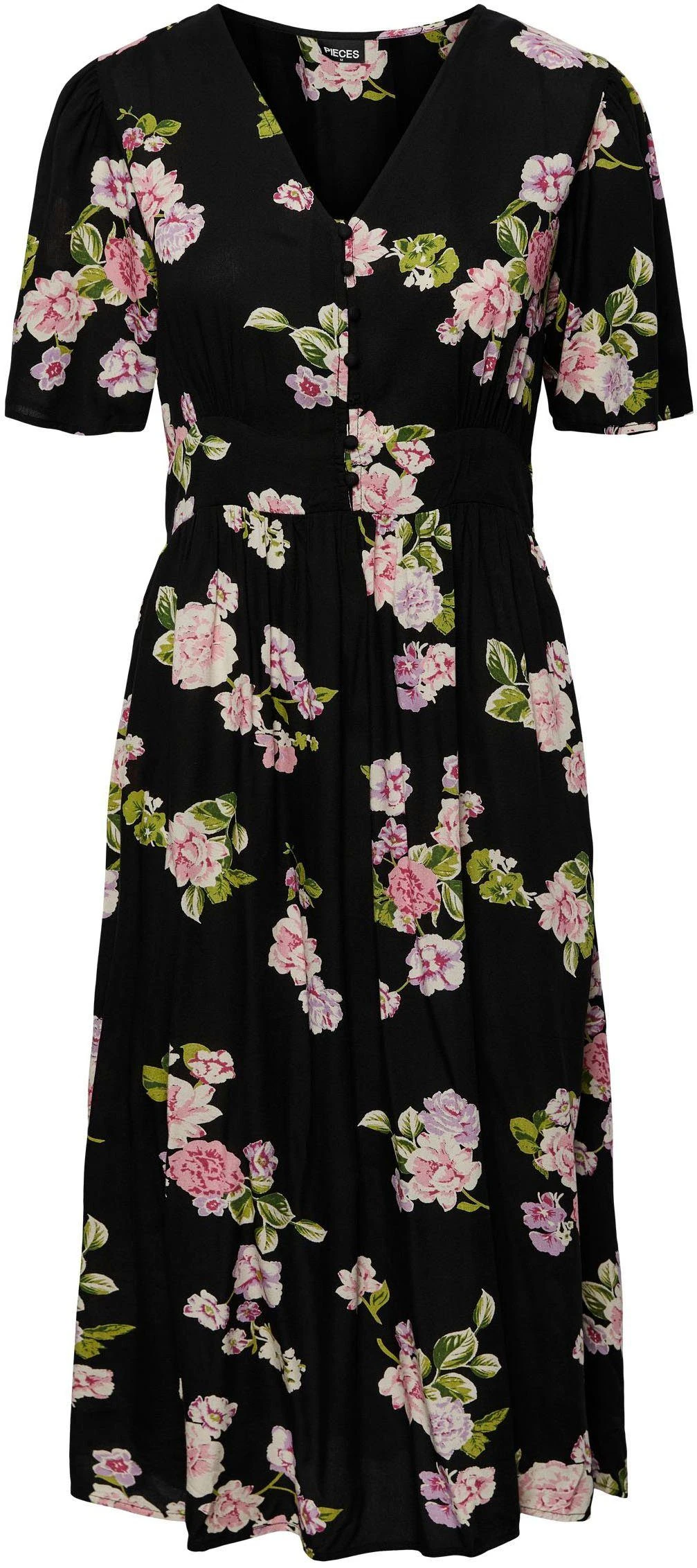 Pieces Gedessineerde Jurk PCTALA SS MIDI DRESS NOOS BC 3 Pieces Gedessineerde Jurk PCTALA SS MIDI DRESS NOOS BC