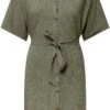 Pieces Mini-jurk PCVINSTY SS SHIRT TIE DRESS NOOS