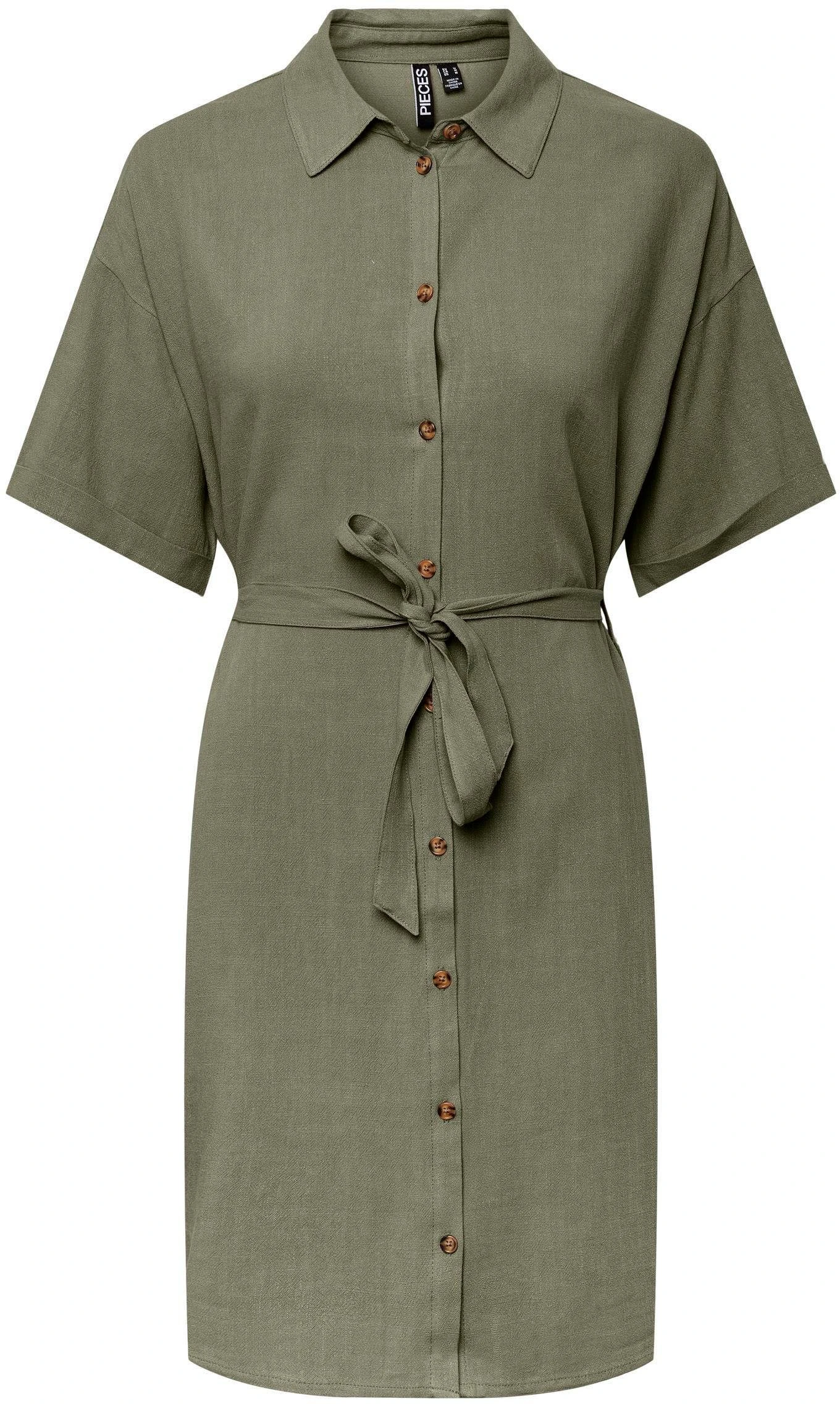 Pieces Mini-jurk PCVINSTY SS SHIRT TIE DRESS NOOS 3 Pieces Mini-jurk PCVINSTY SS SHIRT TIE DRESS NOOS