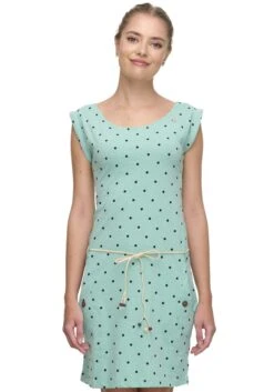 Marc O'Polo Maxi-jurk -TrendyTijd Verkoop ragwear jerseyjurk tag dots in gestipt all over print design 2 delig met een afneembare riem blauw 2