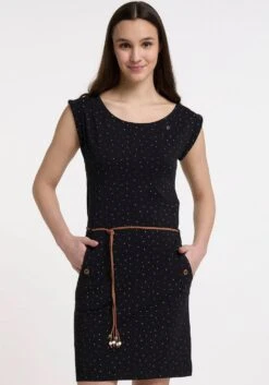 Vero Moda Jurk In Overgooiermodel VMGOLD RIB SL V-NCK BELOWKN DRESS -TrendyTijd Verkoop ragwear jerseyjurk tagg dots 2 delig met een bindceintuur 1