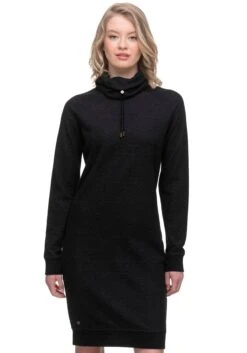 S.Oliver BLACK LABEL Midi-jurk Jurk Van Viscose-stretch (1-delig) -TrendyTijd Verkoop ragwear sweatjurk sonnia zwart