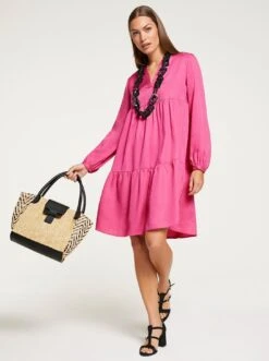 RICK CARDONA By Heine Jurk In A-lijn Jurk -TrendyTijd Verkoop rick cardona by heine jurk in a lijn jurk roze 3