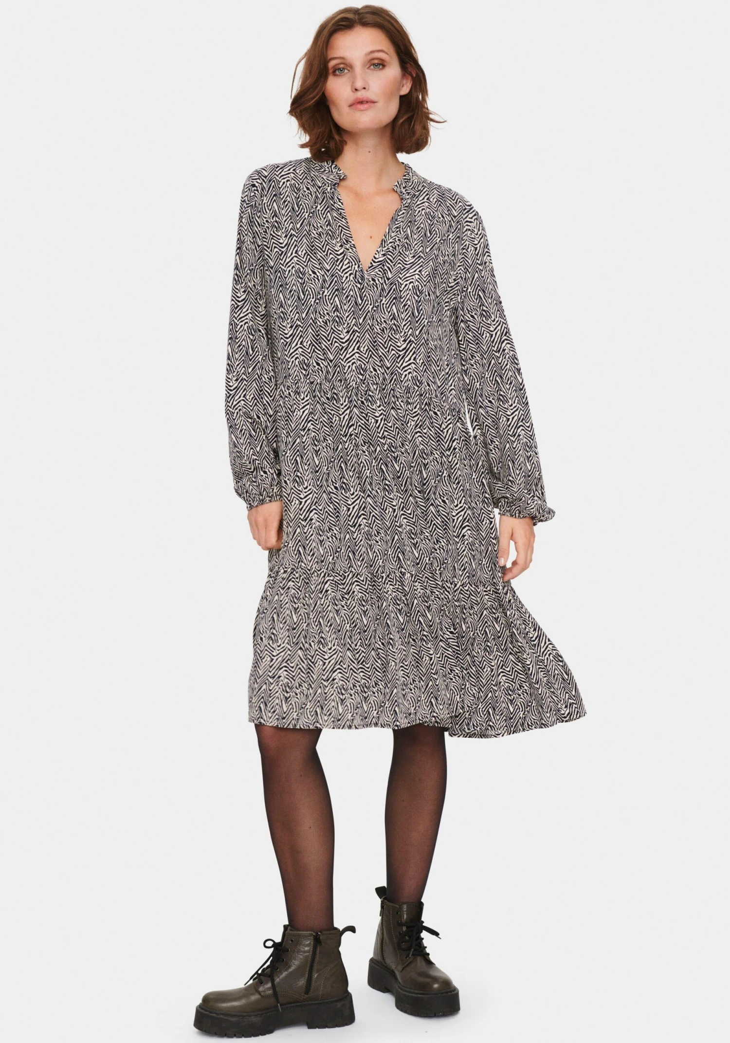 Saint Tropez Gedessineerde Jurk EdaSZ LS Dress 7 Saint Tropez Gedessineerde Jurk EdaSZ LS Dress - Afbeelding 5