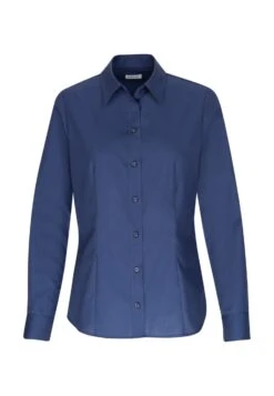 Heine Jurk Met Overhemdkraag -TrendyTijd Verkoop seidensticker overhemdblouse zwarte roos lange mouwen kraag uni blauw 2