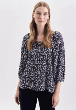 Gerry Weber Gedessineerde Jurk -TrendyTijd Verkoop seidensticker shirtblouse zwarte roos 3 4 mouwen carre in bloemmotief blauw 1