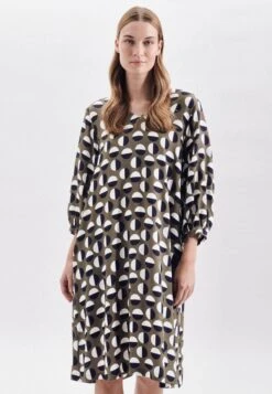 Lady Kokerjurk Gedessineerde Jurk 30 Lady Kokerjurk Gedessineerde Jurk -TrendyTijd Verkoop seidensticker zomerjurk zwarte roos 3 4 mouwen v hals punten groen