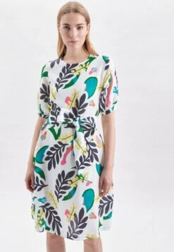 Eterna Jurk Met Overhemdkraag CLASSIC FIT -TrendyTijd Verkoop seidensticker zomerjurk zwarte roos korte mouwen ronde hals in bloemmotief bruin 2