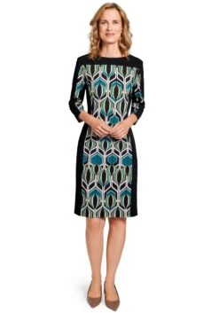 Taifun Gedessineerde Jurk -TrendyTijd Verkoop select by hermann lange jerseyjurk 2