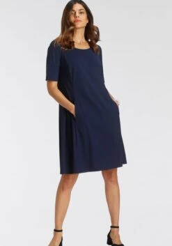 Bugatti Jurk Met Overhemdkraag Met Een 3/4-mouw -TrendyTijd Verkoop select by hermann lange jerseyjurk met deelnaden en steekzakken opzij blauw