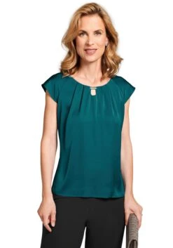 Taifun Gedessineerde Jurk Met Een All-over Motief En Volants Bij De Zoom -TrendyTijd Verkoop select by hermann lange tuniek