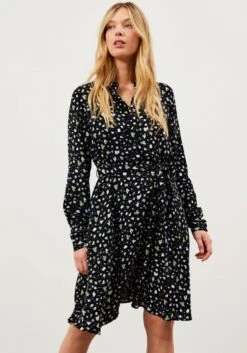 Aniston CASUAL Maxi-jurk In Harmonieuze Motievenmix - Nieuwe Collectie -TrendyTijd Verkoop selected femme blousejurkje slffiola met all over print van viscose zwart