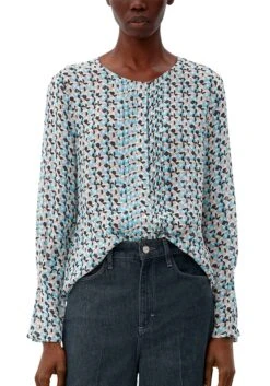 S.Oliver BLACK LABEL Maxi-jurk -TrendyTijd Verkoop soliver black label blouse met lange mouwen soliver black label dames blouses wit 1