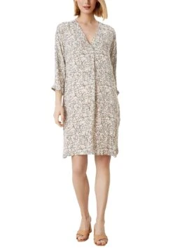 Lady Kokerjurk Gedessineerde Jurk 34 Lady Kokerjurk Gedessineerde Jurk -TrendyTijd Verkoop soliver black label blousejurkje met prachtige all over aquarelprint grijs