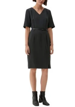 S.Oliver BLACK LABEL Midi-jurk Jurk Van Viscose-stretch (1-delig) -TrendyTijd Verkoop soliver black label midi jurk jurk van viscose stretch 1 delig zwart 2