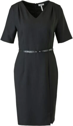 S.Oliver BLACK LABEL Midi-jurk Jurk Van Viscose-stretch (1-delig) -TrendyTijd Verkoop soliver black label midi jurk jurk van viscose stretch 1 delig zwart 3