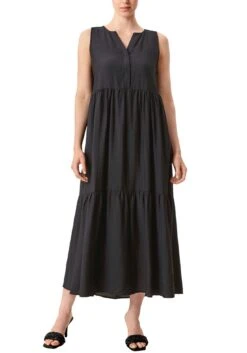 Tom Tailor Denim Tricotjurk Casual Jurk Met Ribstructuur (1-delig) -TrendyTijd Verkoop soliver black label volantjurk met verborgen knoopsluiting zwart