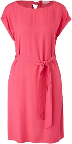 S.Oliver Midi-jurk Met Een Bindceintuur -TrendyTijd Verkoop soliver midi jurk met een bindceintuur roze 7