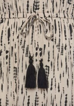 S.Oliver RED LABEL Beachwear Gedessineerde Jurk Met Sierband Achter -TrendyTijd Verkoop soliver red label beachwear gedessineerde jurk met sierband achter beige 5