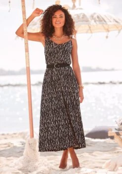 S.Oliver RED LABEL Beachwear Maxi-jurk Met Print All-over