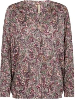 Winshape Jurk In A-lijn WK2 3/4-mouw -TrendyTijd Verkoop soyaconcept gedessineerde blouse sc felicity aop 404 roze