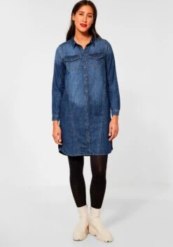 Q/S Designed By Midi-jurk -TrendyTijd Verkoop street one jeansjurk