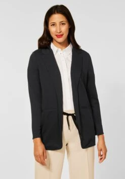 Eterna Jurk Met Overhemdkraag Loose Fit -TrendyTijd Verkoop street one lange blazer zwart 2